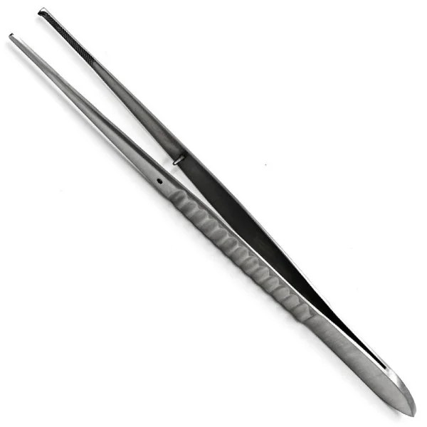 PI-03-1147. Пінцет хірургічний за Вог (Waugh), анатомічна нарізка, 1/2 зуба, 150 мм. PARADISE.